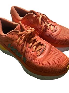 Women’s Hoka Bondi 7 Camellia Orange Athletic / Running Shoe Size 9.5